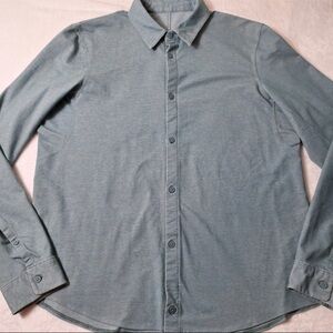 LULULEMON One Thing At A Time Shirt Sz L? Green Performance Stretch Long Sleeve